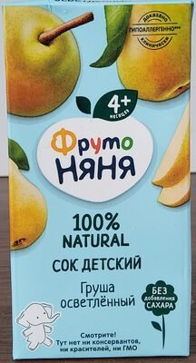 Сок грушевый осветленный для питания детей раннего возраста